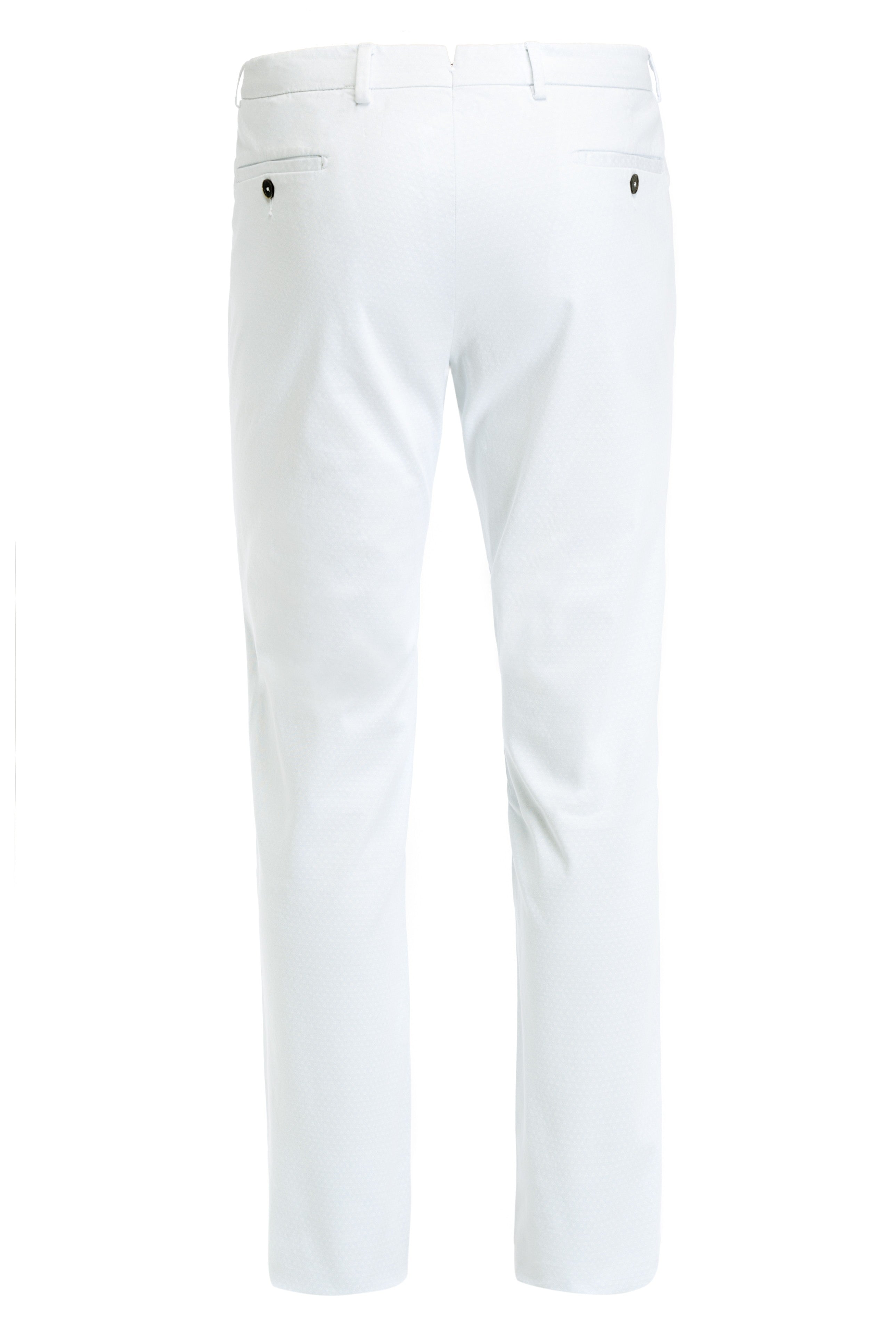 White Textured Chinos