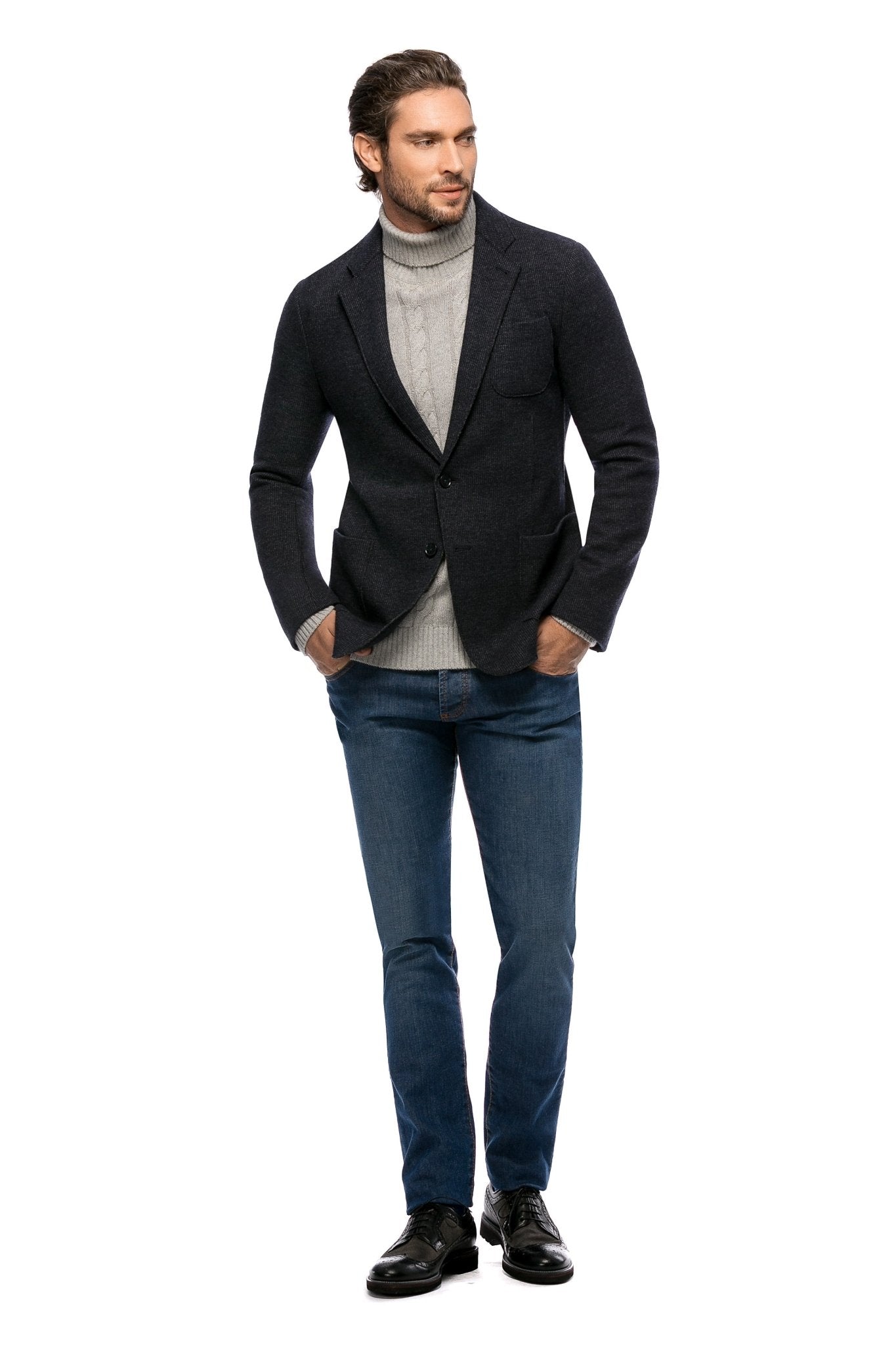 Sacou bleumarin slim fit - Viggo