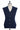 Navy Blue Textured Casual Vest With Buttons