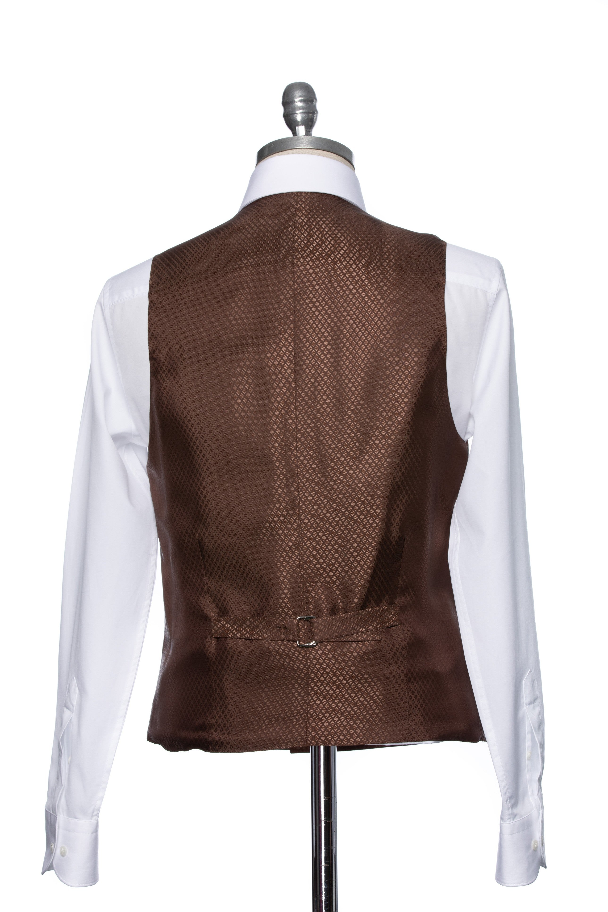 Brown Business Vest With 2 Rows Of Buttons