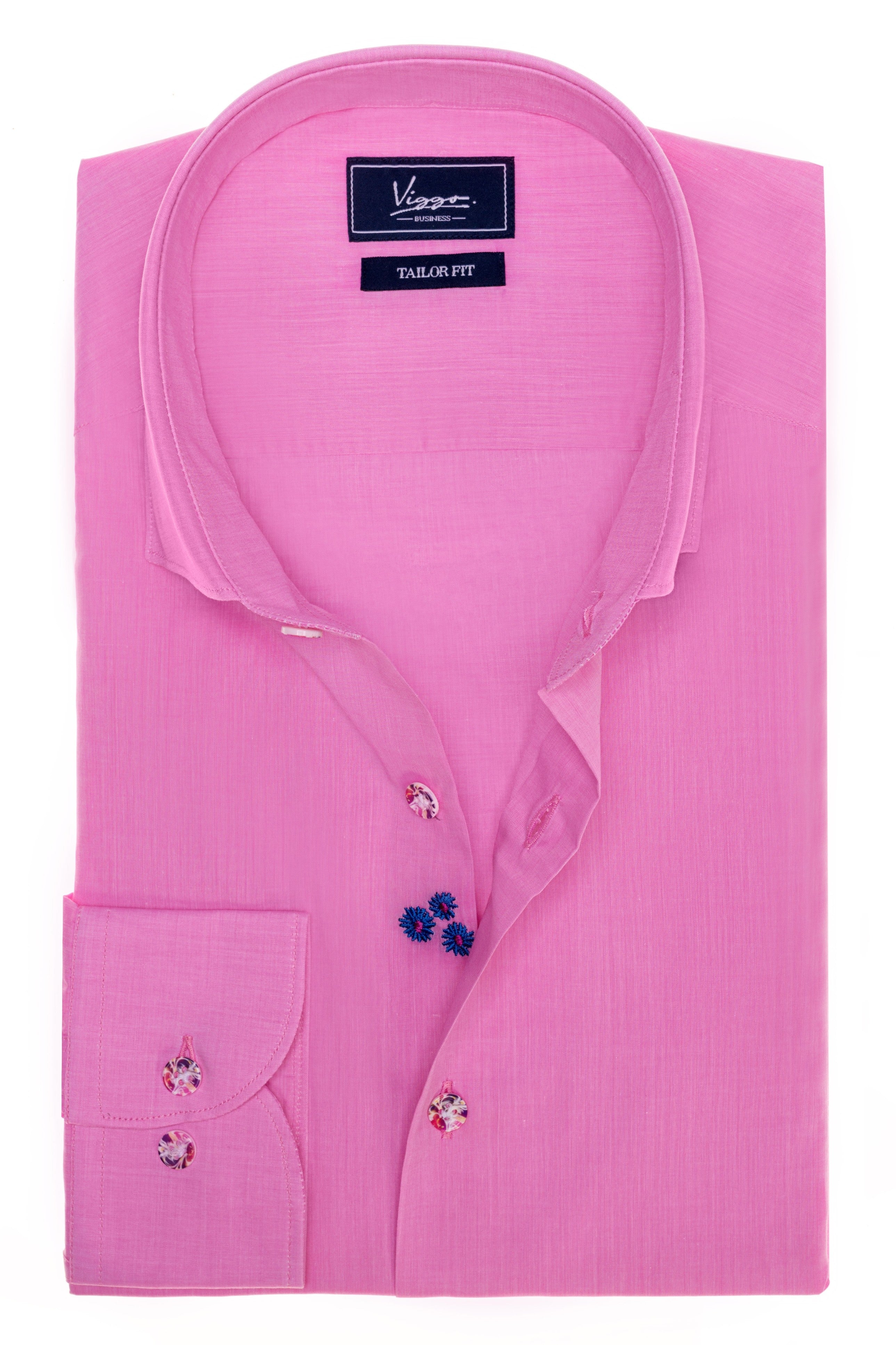 Camicia ricamata rosa persiana