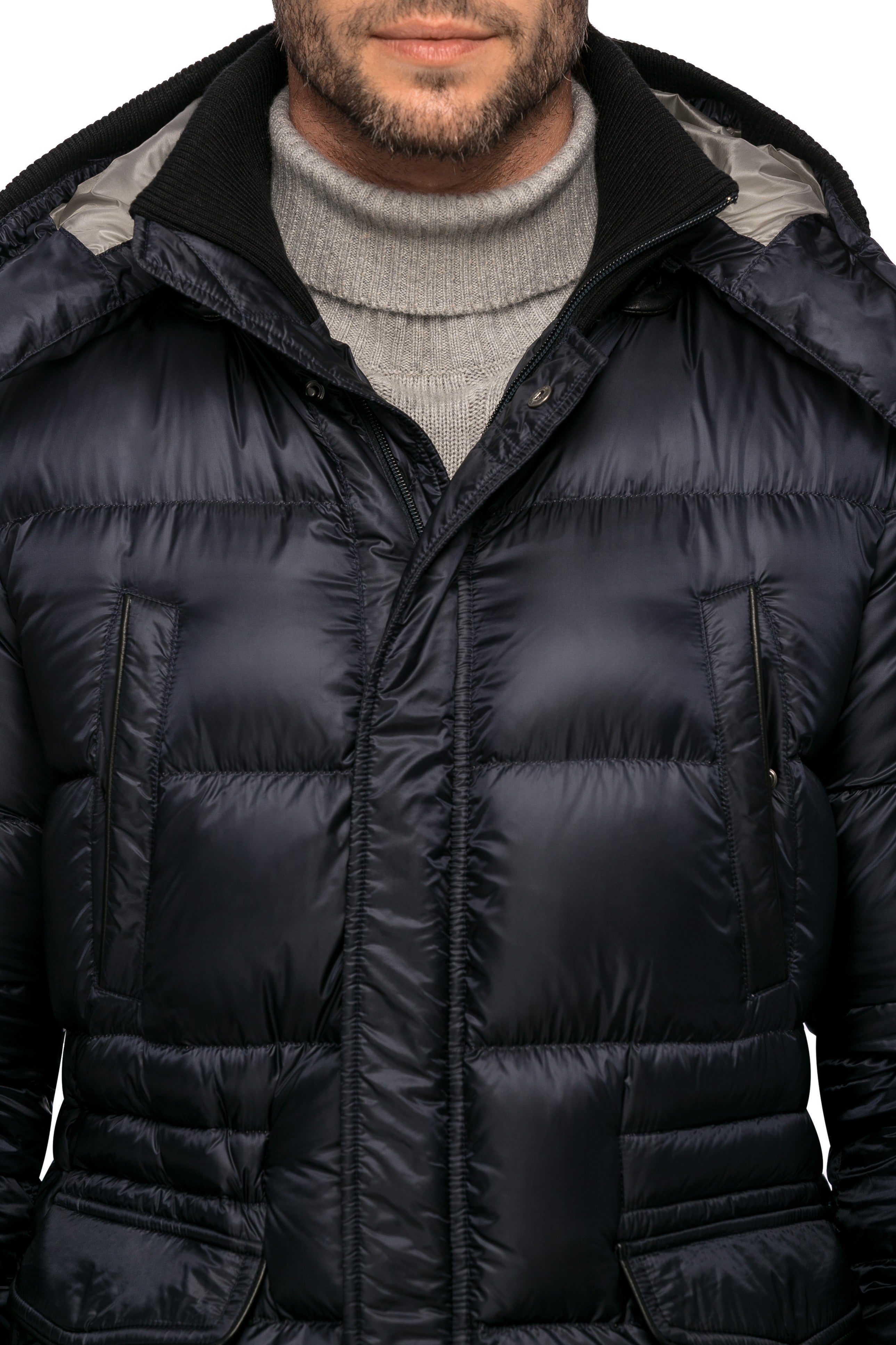 Long goose down jacket