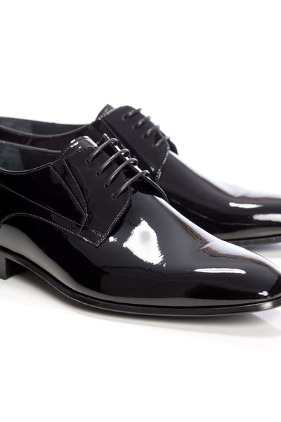 Black Patent Leather Tuxedo Shoes